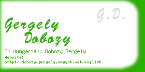 gergely dobozy business card